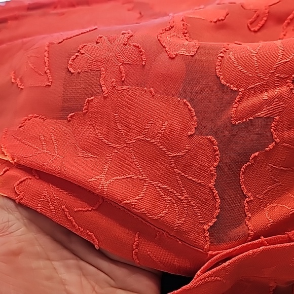 Torrid sZ 3 3x coral burnout Harper blouse - Picture 2 of 7